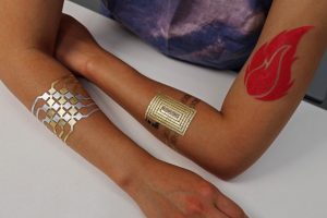 DuoSkin’s metallic tattoos allow people to create three types of user interfaces on their skin